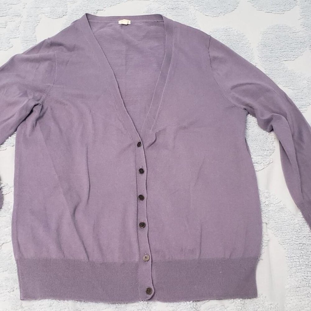 J.CREW Women's  V-Neck Cardigan Sweater size L